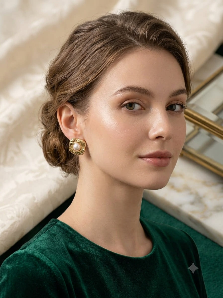 Vintage Pearl Studs