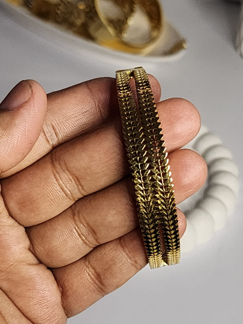 Geometric Texture Bangle