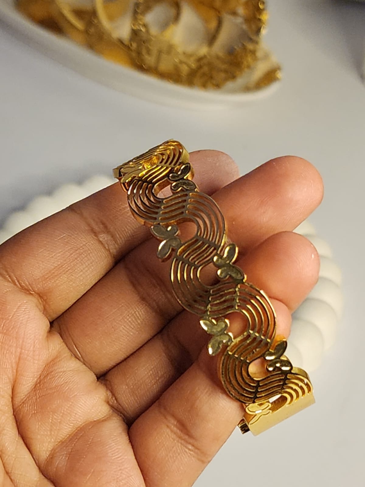 Filigree Wave Butterfly Bangle