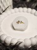 Crystal Solitaire Gold Ring