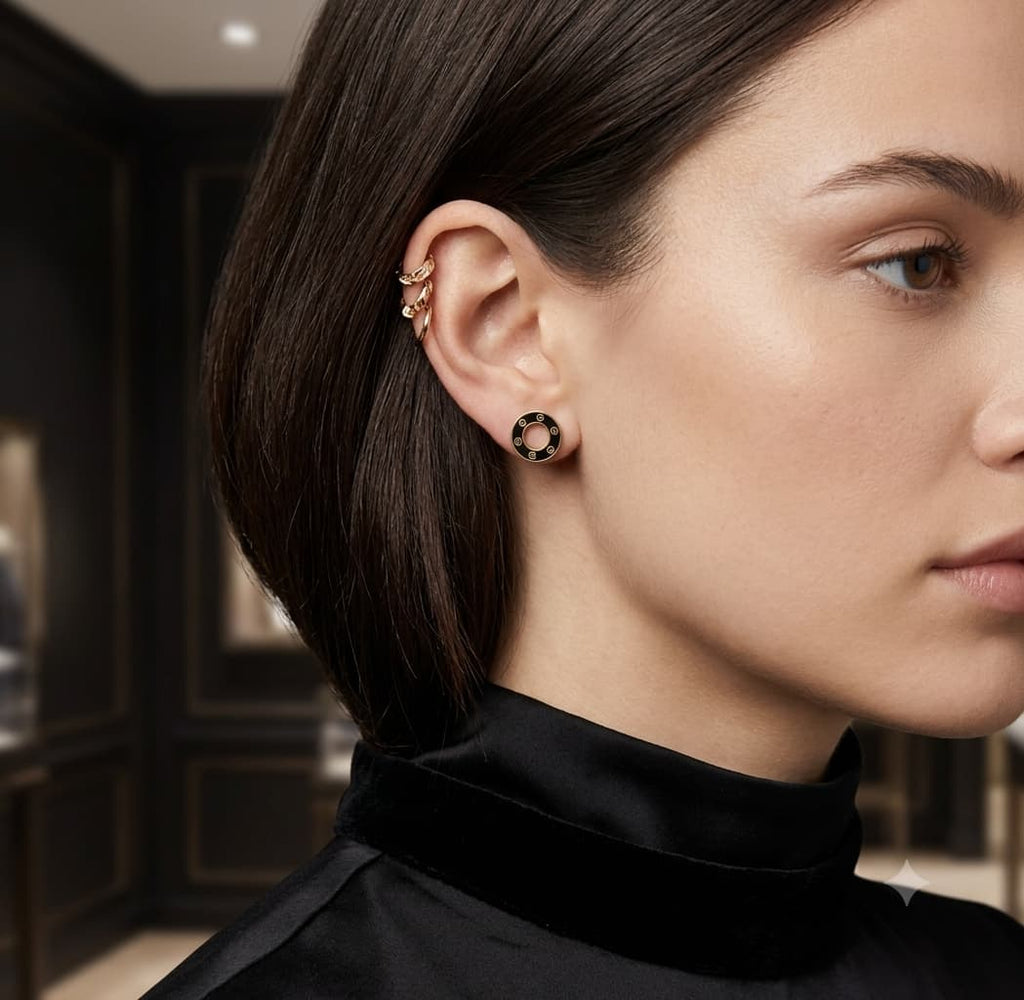 Enamel Circle Studs