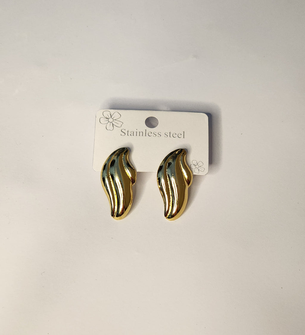 Gold Wave Earrings