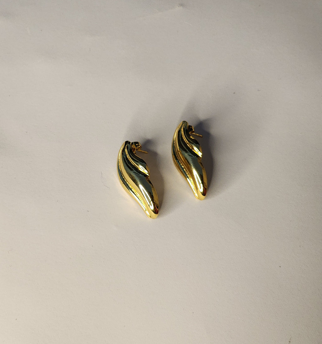 Gold Wave Earrings