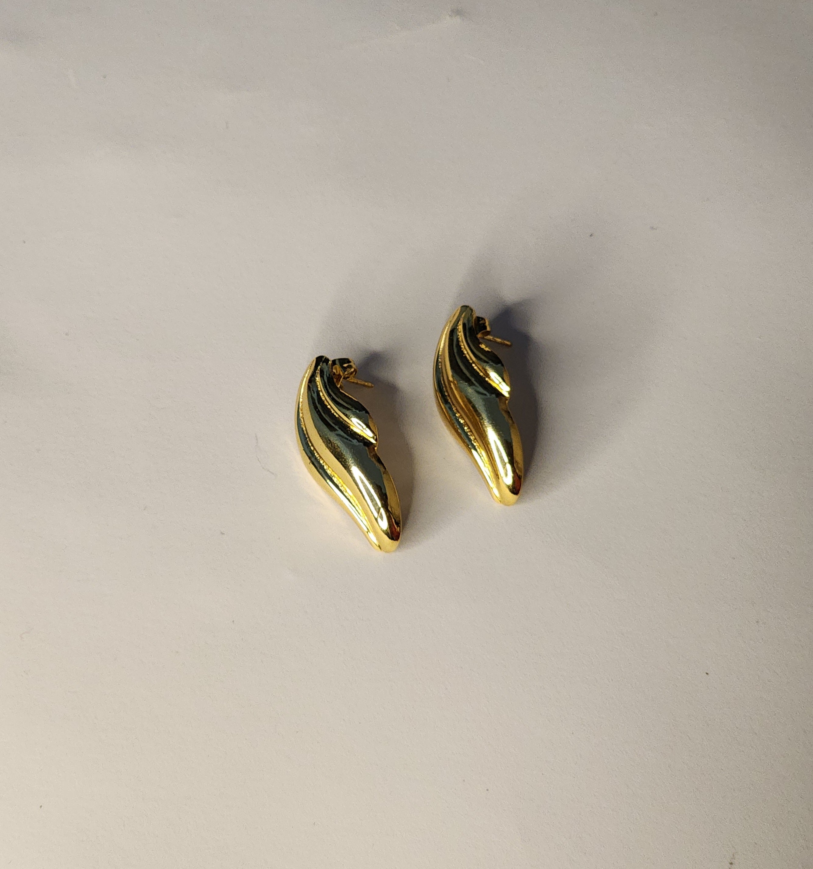 Gold Wave Earrings
