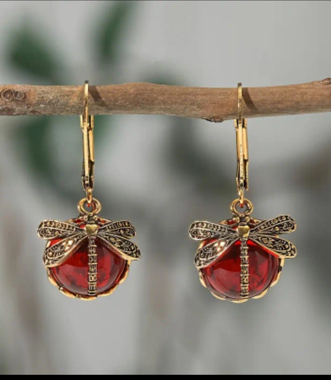 Dragonfly Hoop Earings